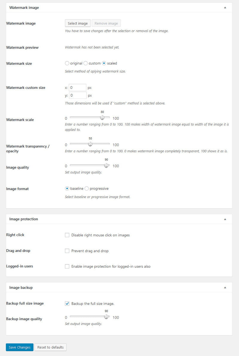 watermark wordpress
