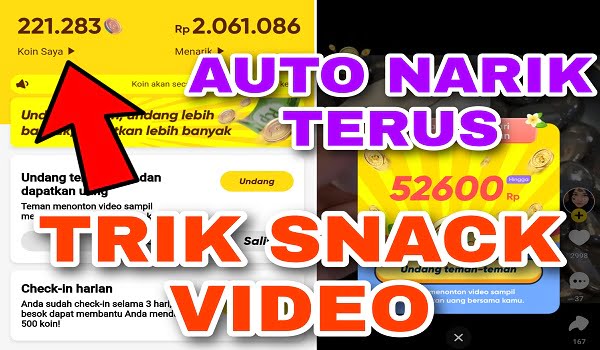 cara cepat dapat uang snack video