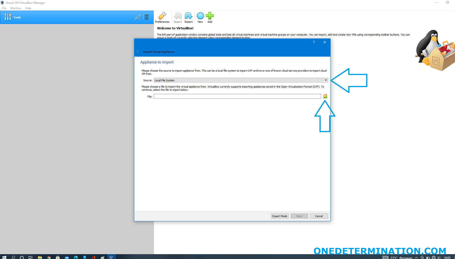 pilih lokasi file kalilinux
