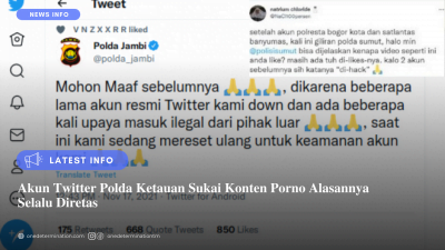 Akun Twitter Polda Sukai Konten Porno