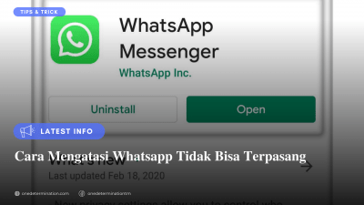 Cara Mengatasi Whatsapp Tidak Bisa Terpasang
