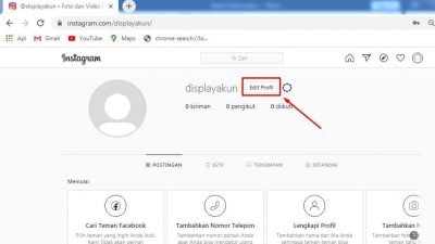 Buka profil instagram kamu