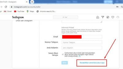 Nonaktifkan Akun Instagram Sementara