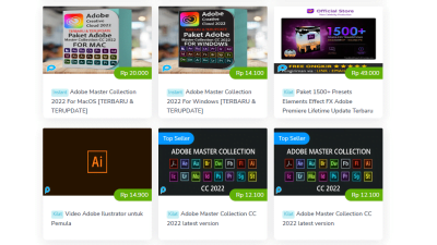 Software bajakan dijual murah di internet
