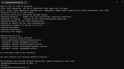 install nodejs ubuntu 22