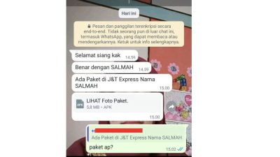 penipuan pengiriman paket