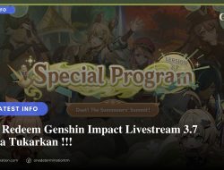 Kode Redeem Genshin Impact 3.7 Terbaru