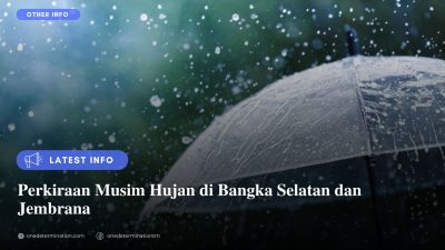 Perkiraan Musim Hujan di Bangka Selatan dan Jembrana