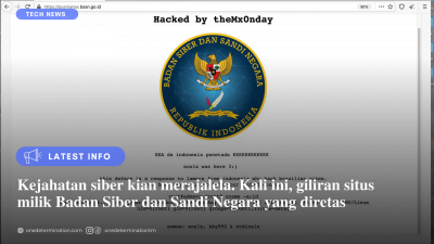 Situs Milik Badan Siber dan Sandi Negara Diretas Hacker