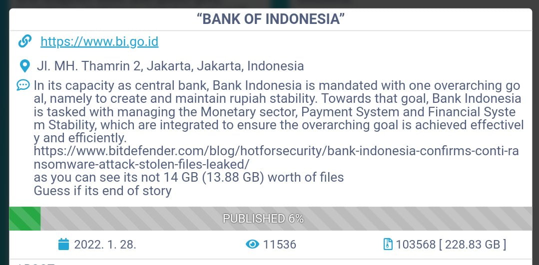 ransomware conti bank indonesia