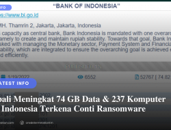 74 GB Data & 237 Komputer Bank Indonesia Terkena Conti Ransomware