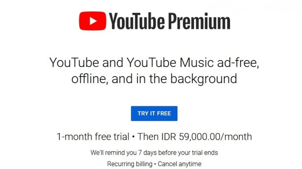 youtube vanced ditutup, harga youtube premium