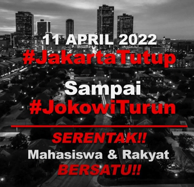 11 April 2022 #JakartaTutup