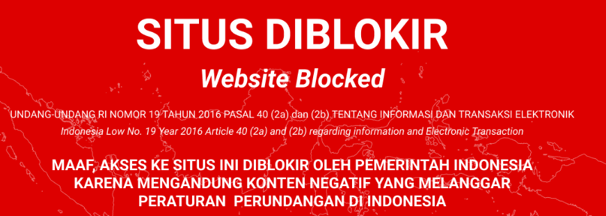 website diblokir kominfo