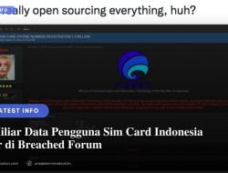 1,3 Miliar Data Pengguna Sim Card Indonesia Bocor