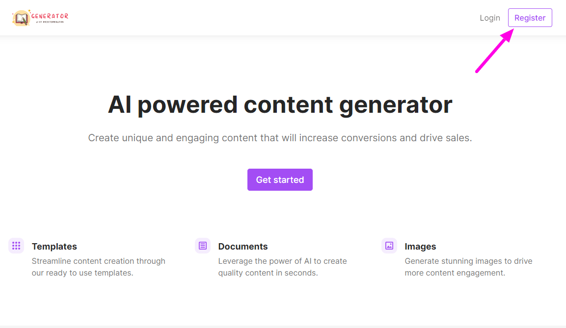generate AI content